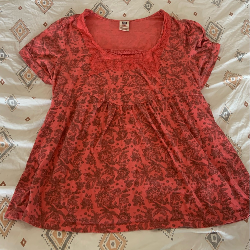 Pink / Orange Floral Top